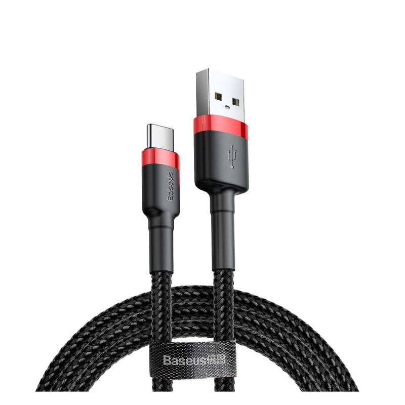 Baseus Cafule Braided USB 2.0 Cable USB-C male - USB-A male Μαύρο 1m (CATKLF-B91) (BASCATKLF-B91) Baseus Cafule Braided USB 2.0 Cable USB-C male - USB-A male Μαύρο 1m (CATKLF-B91) (BASCATKLF-B91)