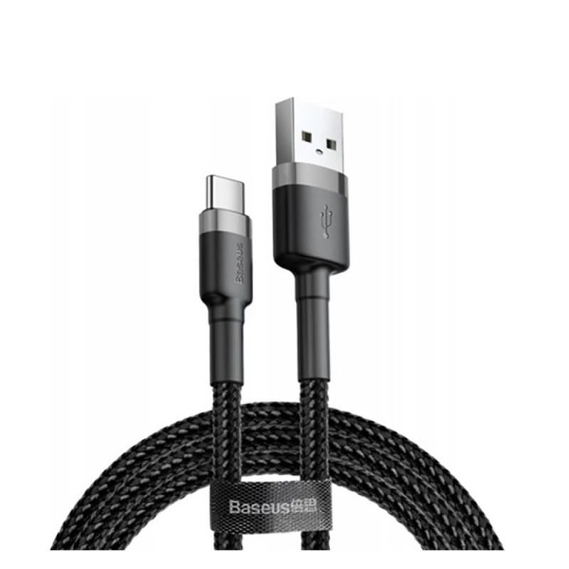 Baseus Cafule Braided USB 2.0 Cable USB-C male - USB-A male Μαύρο 1m (CATKLF-BG1) (BASCATKLF-BG1) Baseus Cafule Braided USB 2.0 Cable USB-C male - USB-A male Μαύρο 1m (CATKLF-BG1) (BASCATKLF-BG1)