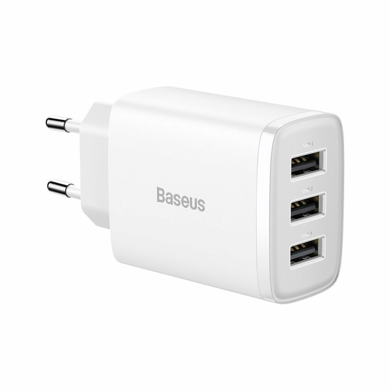 Baseus Φορτιστής Χωρίς Καλώδιο με 3 Θύρες USB-A 17W Λευκός (CCXJ020102) (BASCCXJ020102) Baseus Φορτιστής Χωρίς Καλώδιο με 3 Θύρες USB-A 17W Λευκός (CCXJ020102) (BASCCXJ020102)