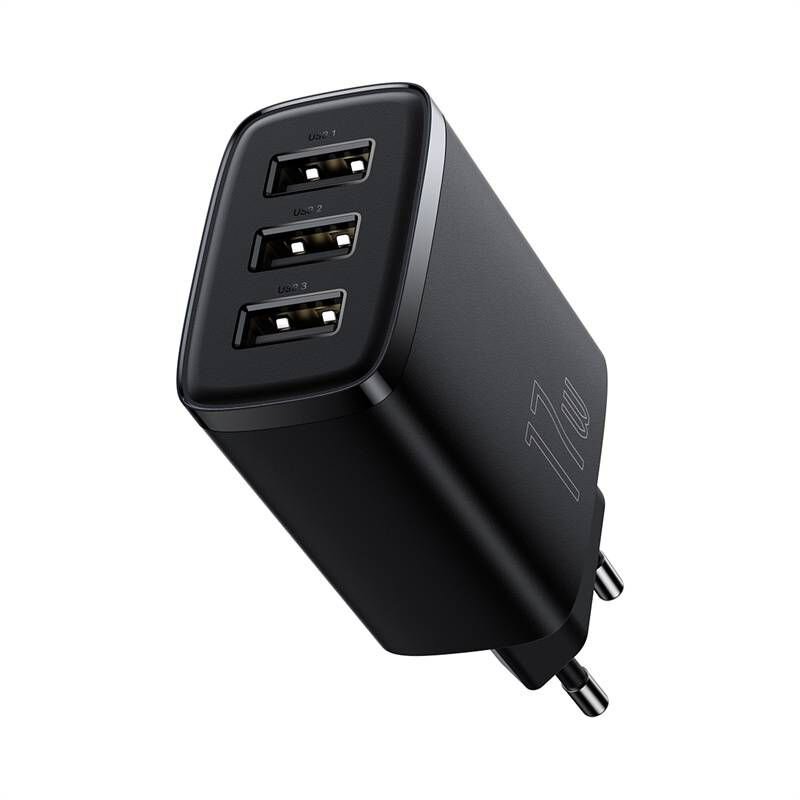 Baseus Φορτιστής Χωρίς Καλώδιο με 3 Θύρες USB-A 17W Μαύρος (CCXJ020101) (BASCCXJ020101) Baseus Φορτιστής Χωρίς Καλώδιο με 3 Θύρες USB-A 17W Μαύρος (CCXJ020101) (BASCCXJ020101)
