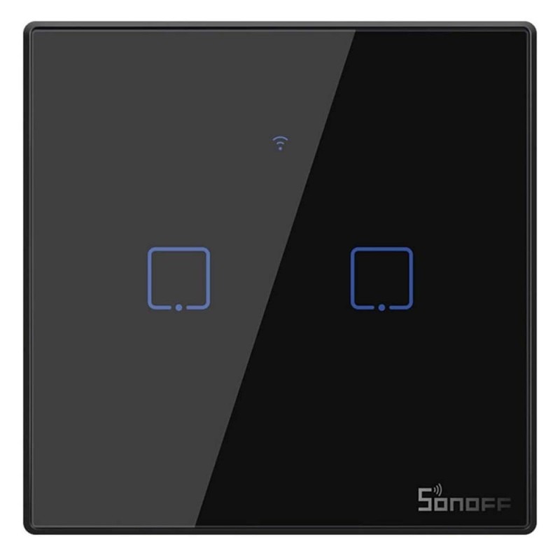 Sonoff TX-T3EU2C Χωνευτός Διακόπτης Τοίχου Wi-Fi για Έλεγχο Φωτισμού με Πλαίσιο και Δύο Πλήκτρα Αφής Φωτιζόμενος Μαύρος (IM190314019) (SONIM190314019) Sonoff TX-T3EU2C Χωνευτός Διακόπτης Τοίχου Wi-Fi για Έλεγχο Φωτισμού με Πλαίσιο και Δύο Πλήκτρα Αφής Φωτιζόμενος Μαύρος (IM190314019) (SONIM190314019)