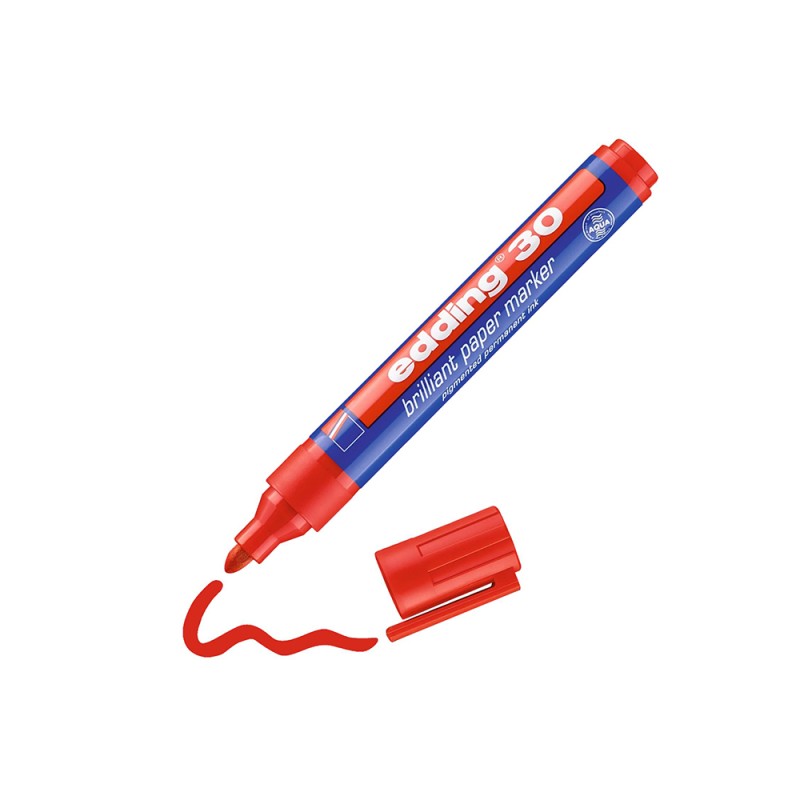 Edding 30 Brilliant Paper Marker Red (4-30002) (EDD4-30002) Edding 30 Brilliant Paper Marker Red (4-30002) (EDD4-30002)