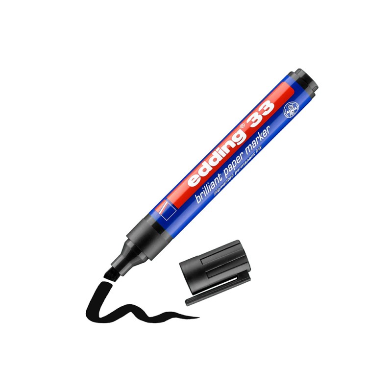 Edding 33 Brilliant Paper Marker Black (4-33001) (EDD4-33001) Edding 33 Brilliant Paper Marker Black (4-33001) (EDD4-33001)