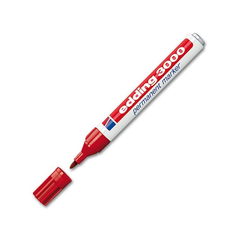 Edding 3000 Permanent Marker Red (4-3000002) (EDD4-3000002) Edding 3000 Permanent Marker Red (4-3000002) (EDD4-3000002)