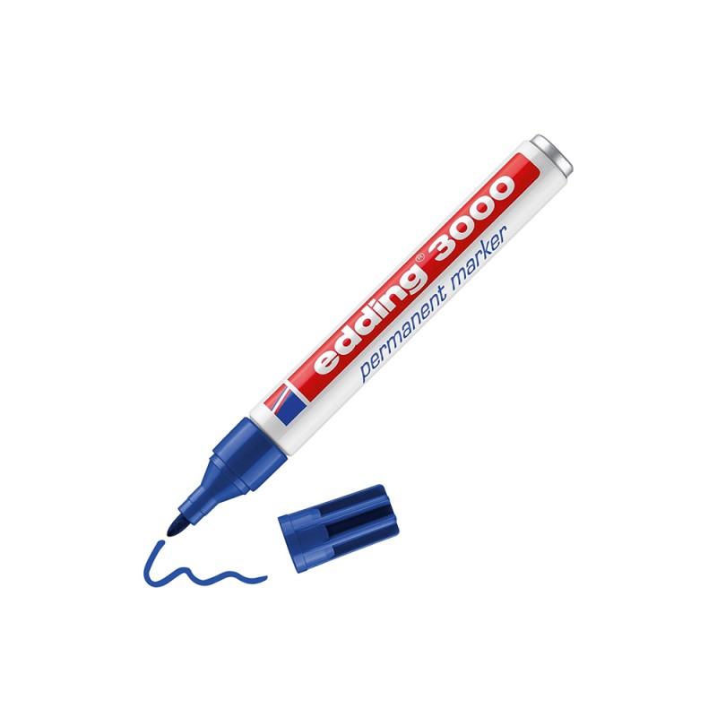 Edding 3000 Permanent Marker Blue (4-3000003) (EDD4-3000003) Edding 3000 Permanent Marker Blue (4-3000003) (EDD4-3000003)