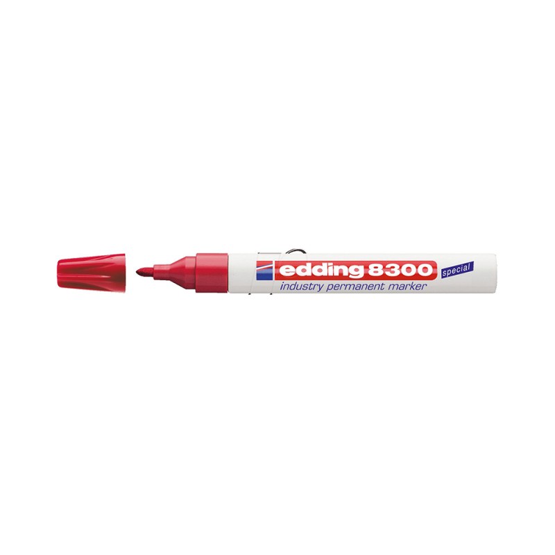 Edding 8300 Industry Permanent Marker Red (4-8300002) (EDD4-8300002) Edding 8300 Industry Permanent Marker Red (4-8300002) (EDD4-8300002)