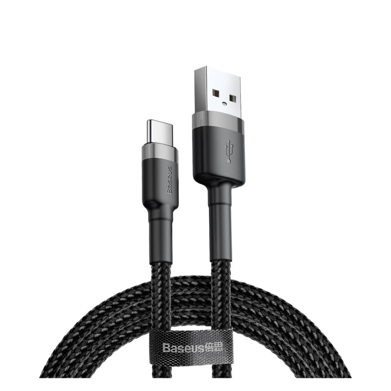 Baseus Cafule Braided USB 2.0 Cable USB-C male - USB-A male Μαύρο 0.5m (CATKLF-AG1) (BASCATKLFAG1) Baseus Cafule Braided USB 2.0 Cable USB-C male - USB-A male Μαύρο 0.5m (CATKLF-AG1) (BASCATKLFAG1)