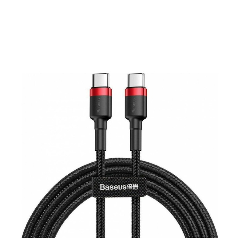 Baseus Cafule Braided USB 2.0 Cable USB-C male - USB-C male Μαύρο 2m (CATKLF-H91) (BASCATKLFH91) Baseus Cafule Braided USB 2.0 Cable USB-C male - USB-C male Μαύρο 2m (CATKLF-H91) (BASCATKLFH91)