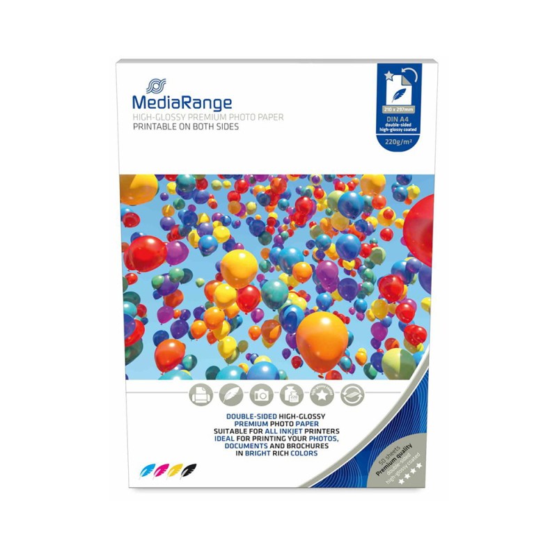 MediaRange Φωτογραφικό Χαρτί Dual Side High Glossy A4 220gr/m² για Εκτυπωτές Inkjet 50 Φύλλα (MRINK118) MediaRange Φωτογραφικό Χαρτί Dual Side High Glossy A4 220gr/m² για Εκτυπωτές Inkjet 50 Φύλλα (MRINK118)