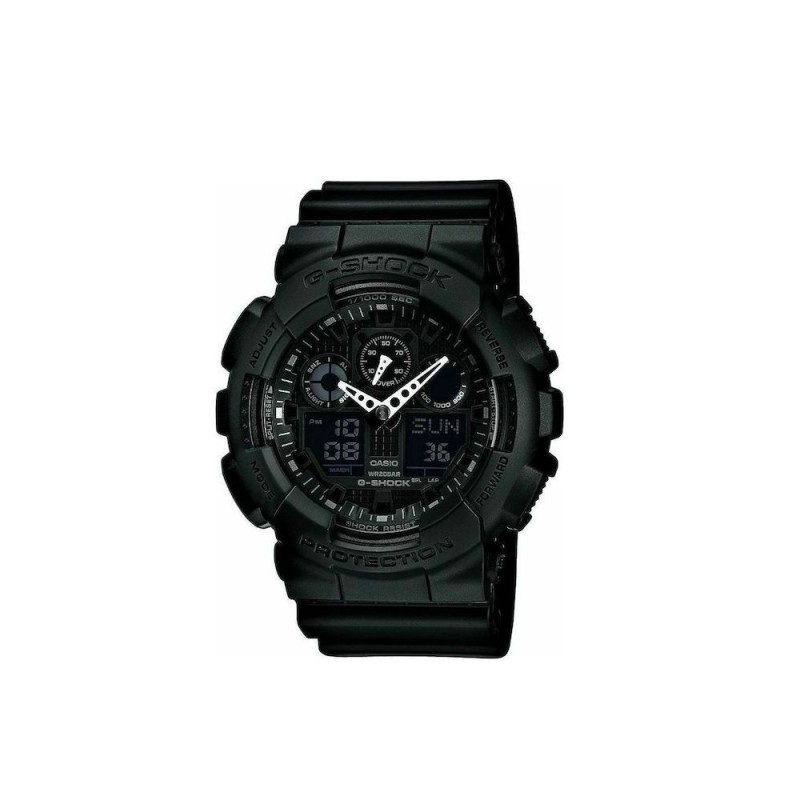 Casio Ρολόι G-Shock Καουτσούκ Λουράκι Μαύρο (GA-100-1A1ER) (CASGA1001A1ER) Casio Ρολόι G-Shock Καουτσούκ Λουράκι Μαύρο (GA-100-1A1ER) (CASGA1001A1ER)