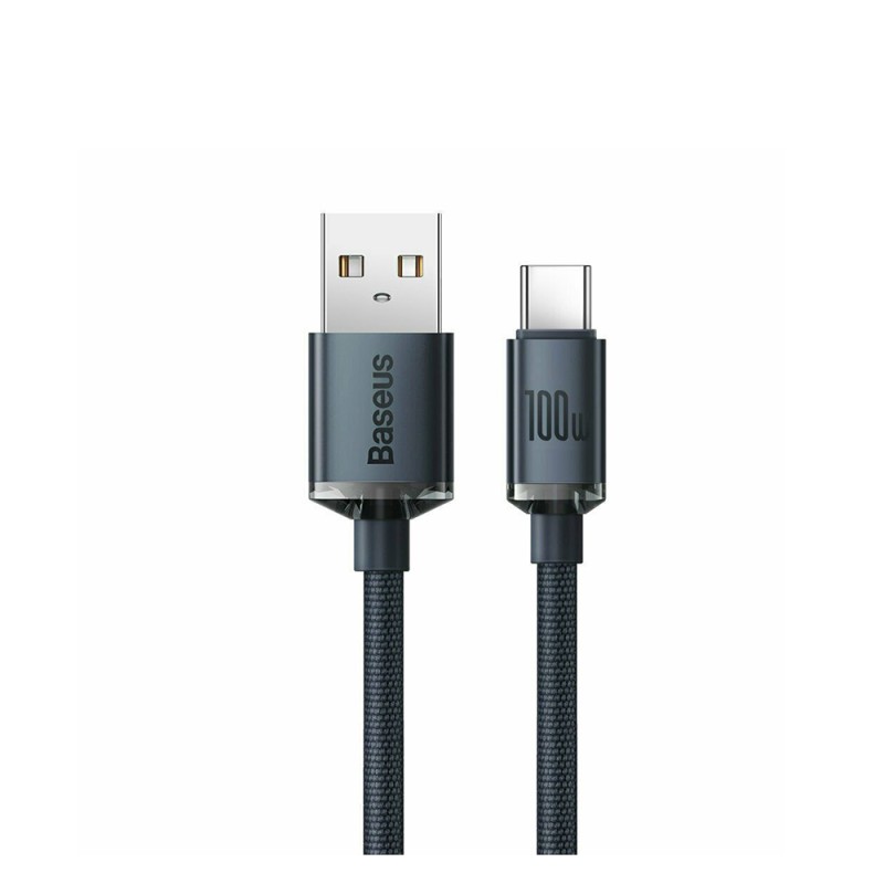 Baseus Crystal Shine Braided USB 2.0 Cable USB-C male - USB-A male Μαύρο 2m (CAJY000501) (BASCAJY000501) Baseus Crystal Shine Braided USB 2.0 Cable USB-C male - USB-A male Μαύρο 2m (CAJY000501) (BASCAJY000501)