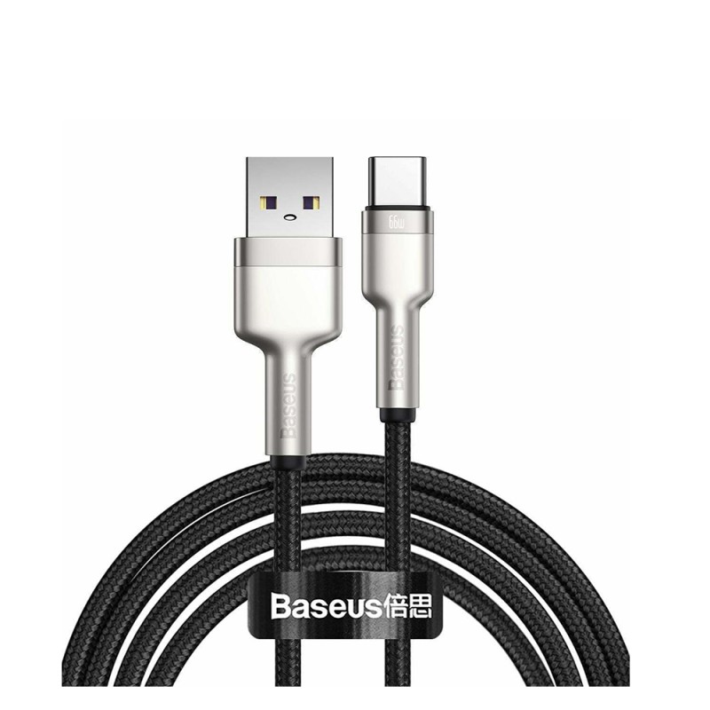 Baseus Cafule Braided USB 2.0 Cable USB-C male - USB-A male Μαύρο 2m (CAKF000201) (BASCAKF000201) Baseus Cafule Braided USB 2.0 Cable USB-C male - USB-A male Μαύρο 2m (CAKF000201) (BASCAKF000201)