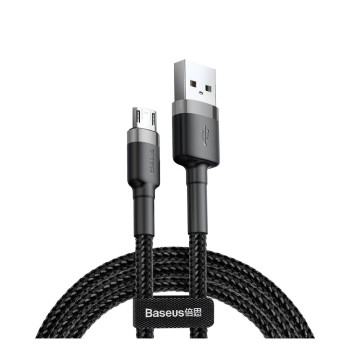 Baseus Cafule Braided USB 2.0 to micro USB Cable Γκρι 0.5m (CAMKLF-AG1) (BASCAMKLFAG1)