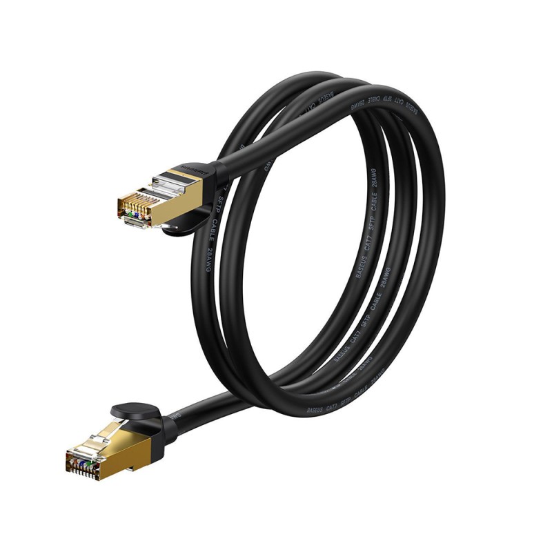 Baseus U/UTP Cat.7 Καλώδιο Δικτύου Ethernet 1m Μαύρο (WKJS010101 (BASWKJS010101) Baseus U/UTP Cat.7 Καλώδιο Δικτύου Ethernet 1m Μαύρο (WKJS010101 (BASWKJS010101)