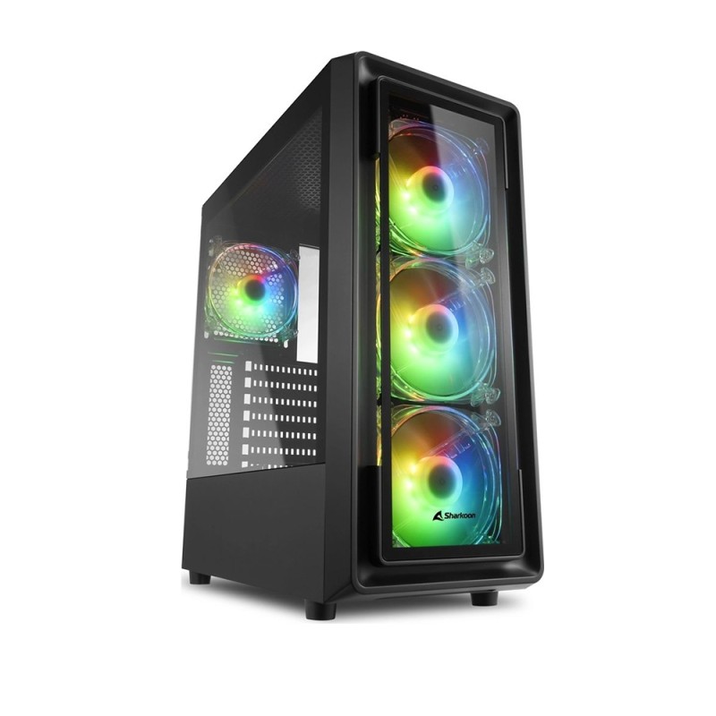 Sharkoon TK4 RGB Gaming Midi Tower Computer Case Black (25931010) (SHR25931010) Sharkoon TK4 RGB Gaming Midi Tower Computer Case Black (25931010) (SHR25931010)