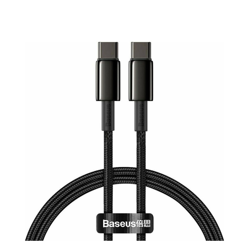 Baseus Braided USB 2.0 Cable USB-C male - USB-C male Μαύρο 2m (CATWJ-A01) (BASCATWJA01) Baseus Braided USB 2.0 Cable USB-C male - USB-C male Μαύρο 2m (CATWJ-A01) (BASCATWJA01)