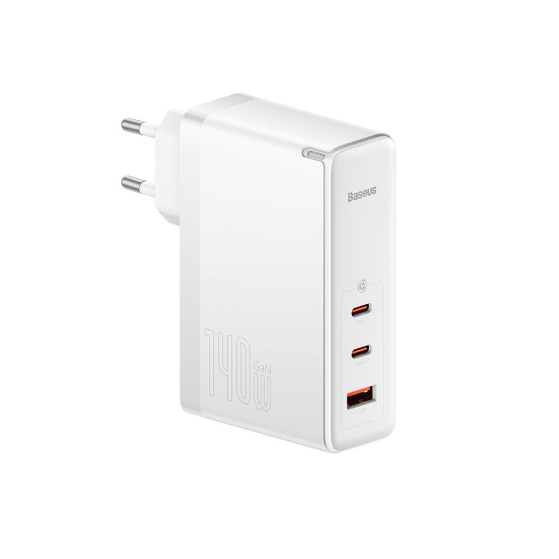 Baseus Φορτιστής Χωρίς Καλώδιο με Θύρα USB-A και 2 Θύρες USB-C 140W Λευκός (GaN5 Pro) (CCGP100202) (BASCCGP100202) Baseus Φορτιστής Χωρίς Καλώδιο με Θύρα USB-A και 2 Θύρες USB-C 140W Λευκός (GaN5 Pro) (CCGP100202) (BASCCGP100202)