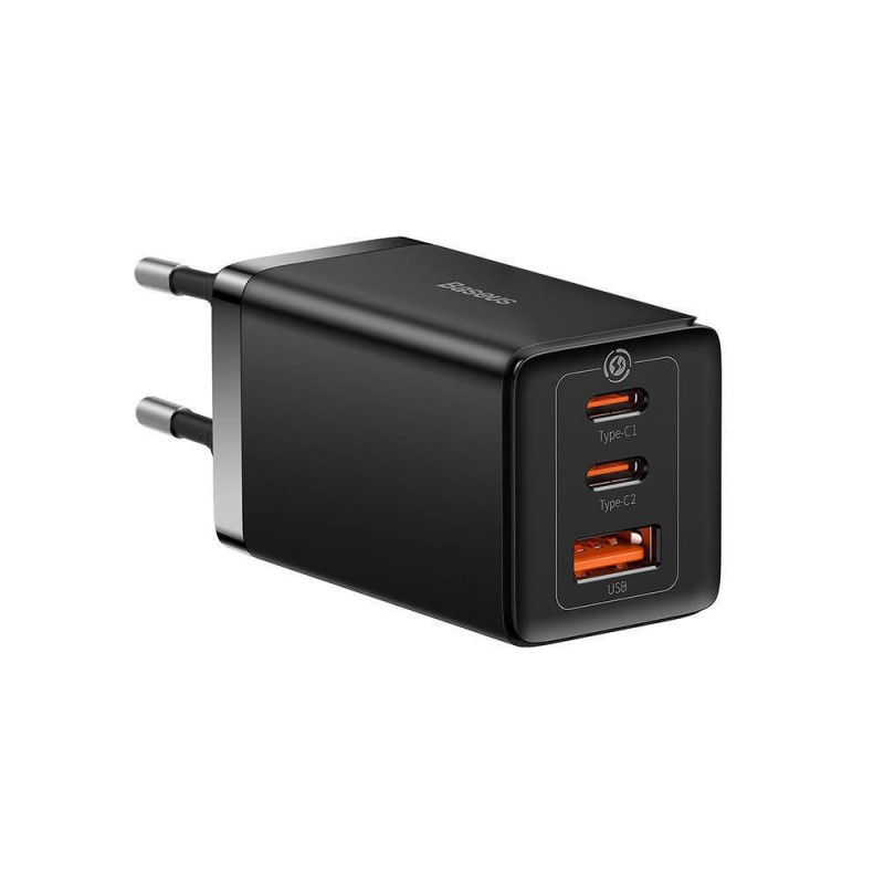 Baseus Φορτιστής Χωρίς Καλώδιο με Θύρα USB-A και 2 Θύρες USB-C 65W Quick Charge 3.0 Μαύρος (GaN5 Pro) (CCGP120201) (BASCCGP120201) Baseus Φορτιστής Χωρίς Καλώδιο με Θύρα USB-A και 2 Θύρες USB-C 65W Quick Charge 3.0 Μαύρος (GaN5 Pro) (CCGP120201) (BASCCGP120201)
