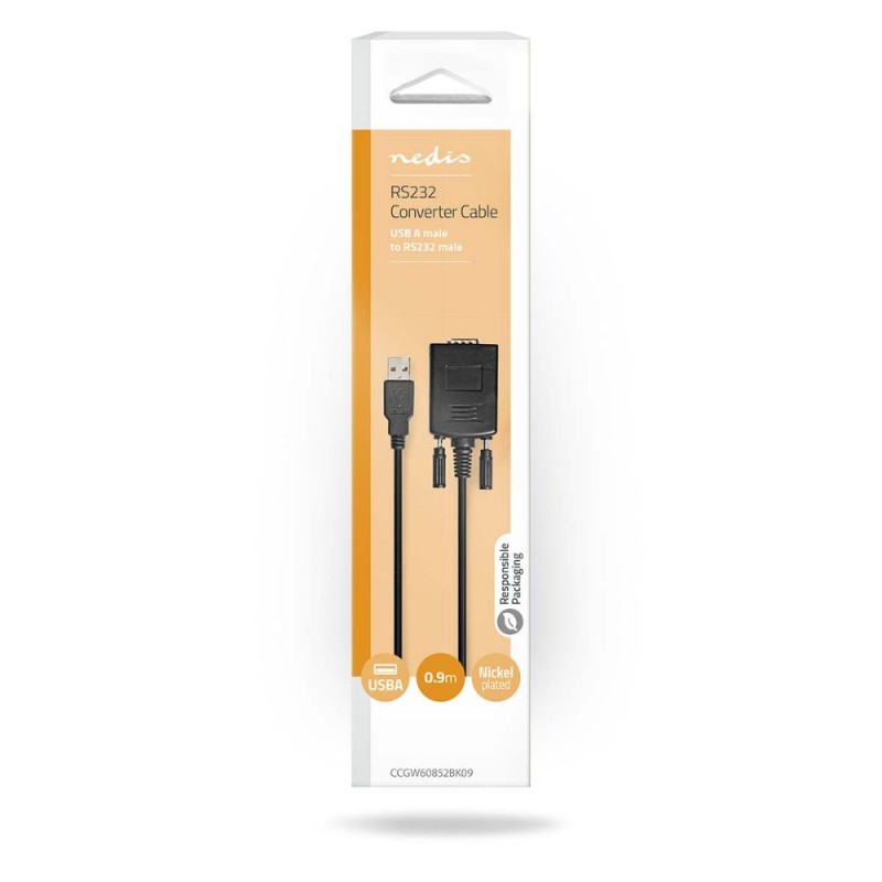 Nedis Καλώδιο USB 2.0 σε RS232 9-pin male 0.9m (CCGW60852BK09) (NEDCCGW60852BK09) Nedis Καλώδιο USB 2.0 σε RS232 9-pin male 0.9m (CCGW60852BK09) (NEDCCGW60852BK09)