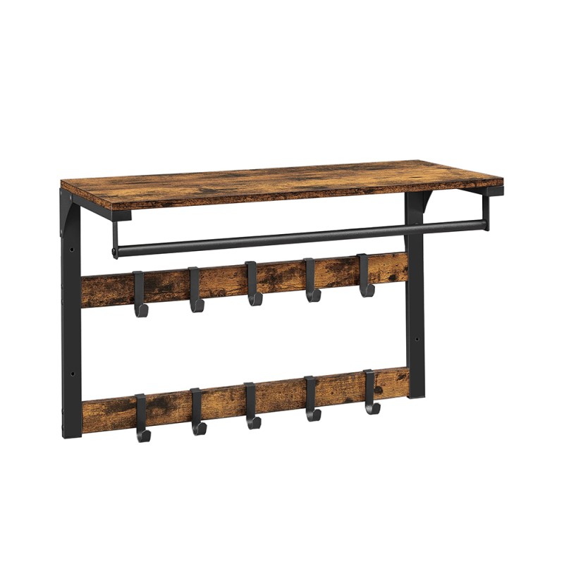 Vasagle Wall Coat Rack with Shelf 65 x 30 x 42 cm (LCR101B01) (VASLCR101B01) Vasagle Wall Coat Rack with Shelf 65 x 30 x 42 cm (LCR101B01) (VASLCR101B01)