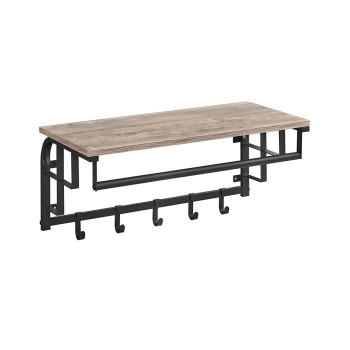 Vasagle Wall Coat Rack with Shelf 30 x 65 x 42 cm (LCR101B02) (VASLCR101B02)