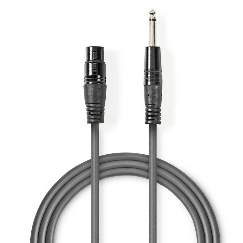 Nedis Cable XLR female - 6.3mm male 1.5m (COTH15120GY15) (NEDCOTH15120GY15) Nedis Cable XLR female - 6.3mm male 1.5m (COTH15120GY15) (NEDCOTH15120GY15)