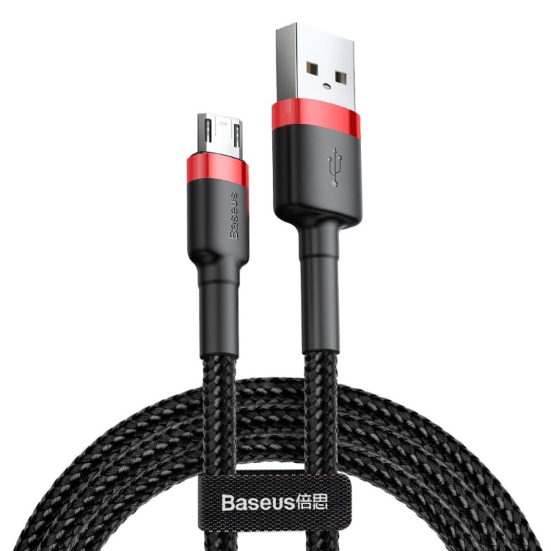 Baseus Cafule Braided USB 2.0 to micro USB Cable Black/Red 2m (CAMKLF-C91) (BASCAMKLF-C91) Baseus Cafule Braided USB 2.0 to micro USB Cable Black/Red 2m (CAMKLF-C91) (BASCAMKLF-C91)