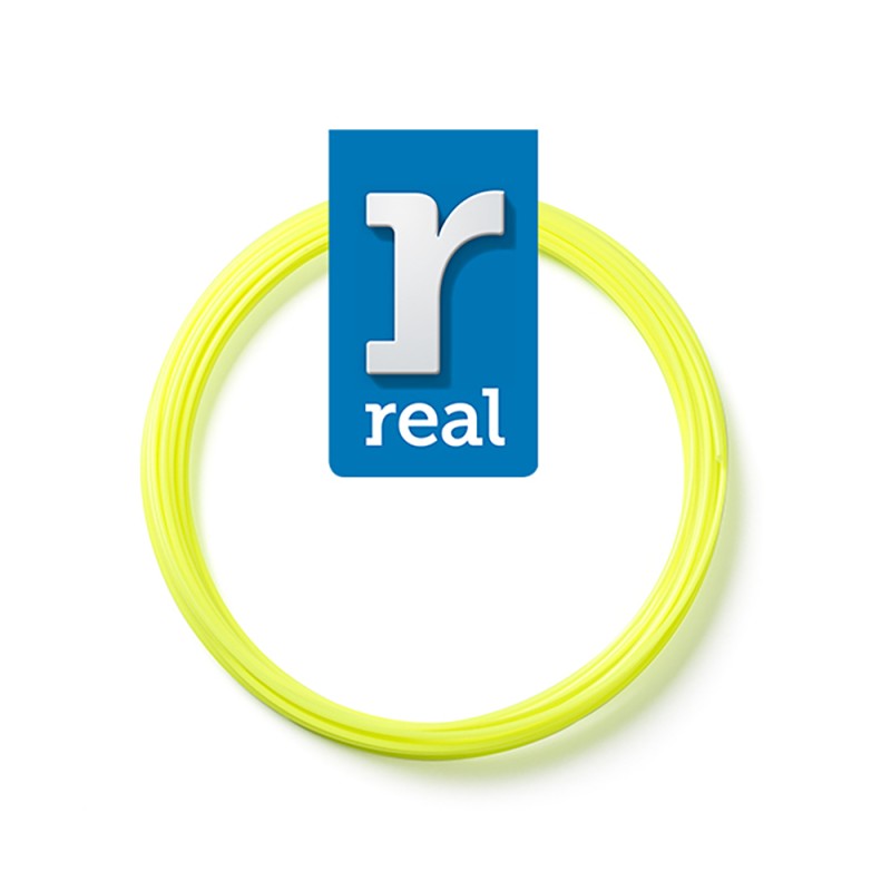 REAL PLA 3D PEN Filament Fluorescent Yellow 10 m - 1.75 mm (REAL3DPFPLAFYELLOW10MM175) REAL PLA 3D PEN Filament Fluorescent Yellow 10 m - 1.75 mm (REAL3DPFPLAFYELLOW10MM175)