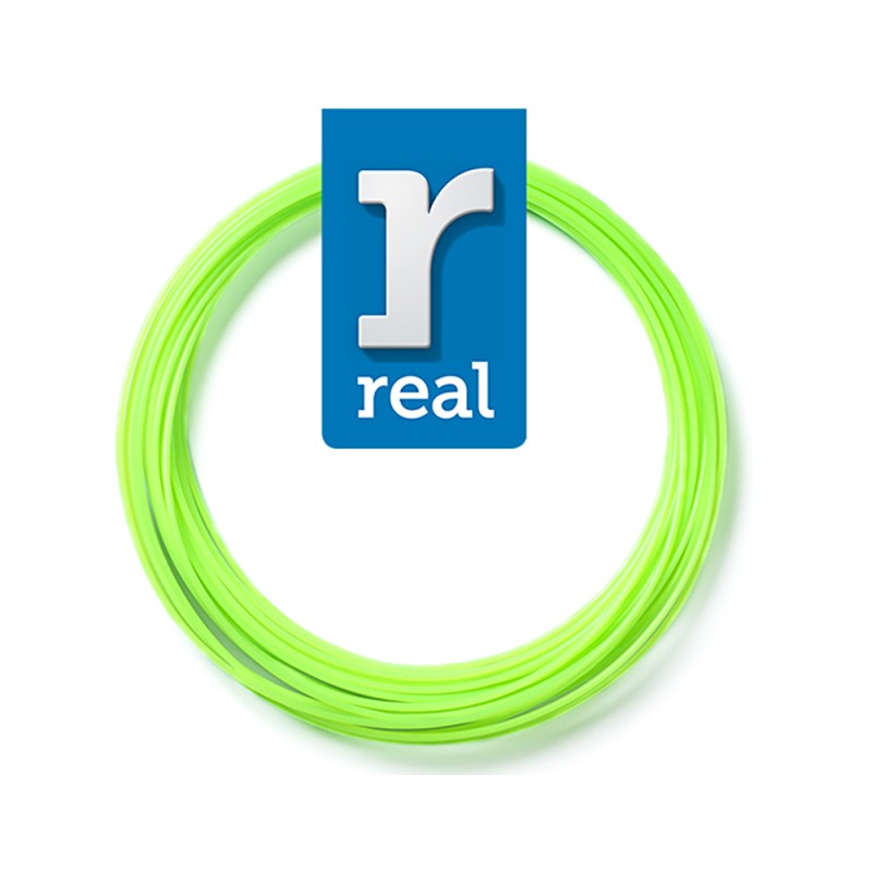 REAL PLA 3D PEN Filament Fluorescent Green 10 m - 1.75 mm (REAL3DPFPLFAGREEN10MM175) REAL PLA 3D PEN Filament Fluorescent Green 10 m - 1.75 mm (REAL3DPFPLFAGREEN10MM175)