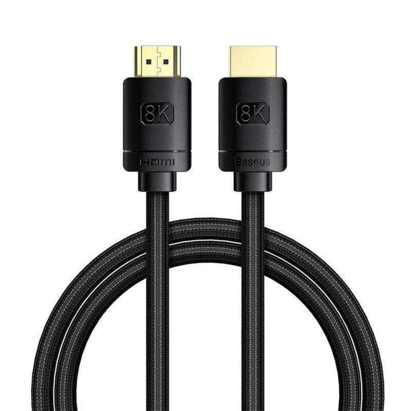 Baseus High Definition Series HDMI 2.1 cable, 8K 60Hz, 3D, HDR, 48Gbps, 1m Black (CAKGQ-J01) (BASCAKGQ-J01) Baseus High Definition Series HDMI 2.1 cable, 8K 60Hz, 3D, HDR, 48Gbps, 1m Black (CAKGQ-J01) (BASCAKGQ-J01)
