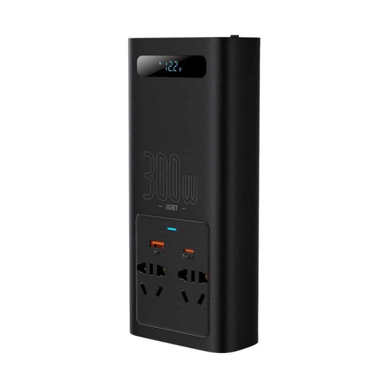 Baseus Power Inverter 300W 220V CN/EU Black (CGNB010101) (BASCGNB010101) Baseus Power Inverter 300W 220V CN/EU Black (CGNB010101) (BASCGNB010101)