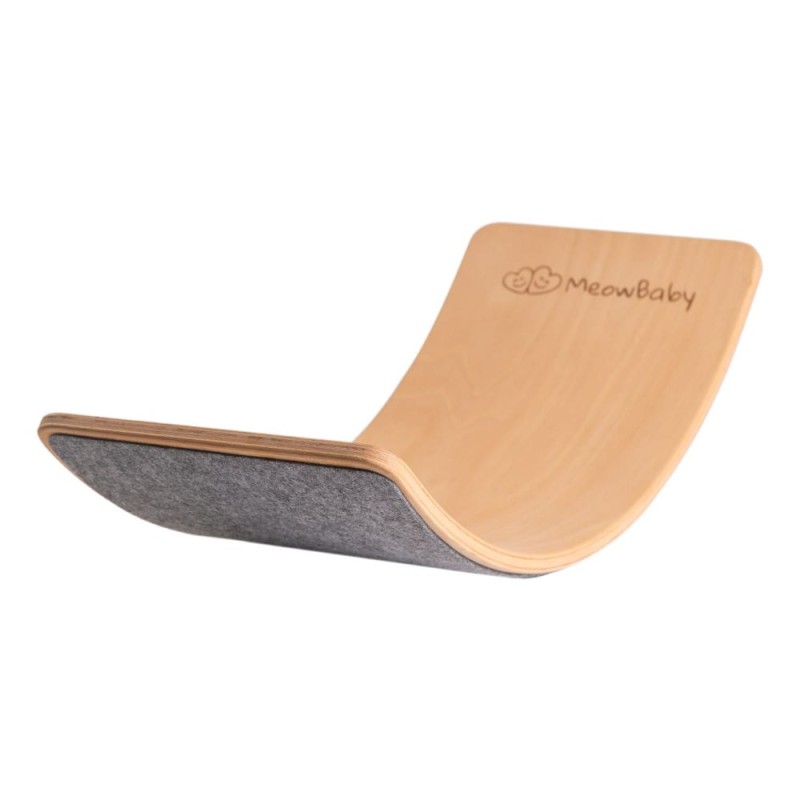 MeowBaby Balance Board For Kids 80x30cm WooSwing Board for Toddlers with Felt, Gray (BB003SIE) (MEBBB003SIE) MeowBaby Balance Board For Kids 80x30cm WooSwing Board for Toddlers with Felt, Gray (BB003SIE) (MEBBB003SIE)