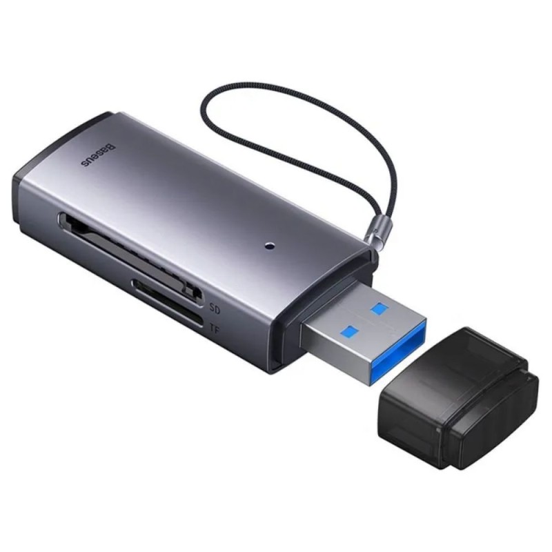 Baseus Lite Series SD/TF Memory Card Reader, USB Gray (WKQX060013) (BASWKQX060013) Baseus Lite Series SD/TF Memory Card Reader, USB Gray (WKQX060013) (BASWKQX060013)
