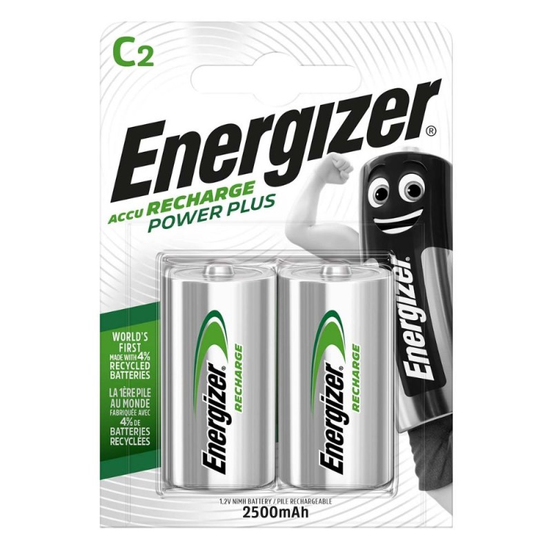 Energizer Power Plus Επαναφορτιζόμενες Μπαταρίες C Ni-MH 2500mAh 1.2V 2τμχ (4956220) (ENE4956220) Energizer Power Plus Επαναφορτιζόμενες Μπαταρίες C Ni-MH 2500mAh 1.2V 2τμχ (4956220) (ENE4956220)