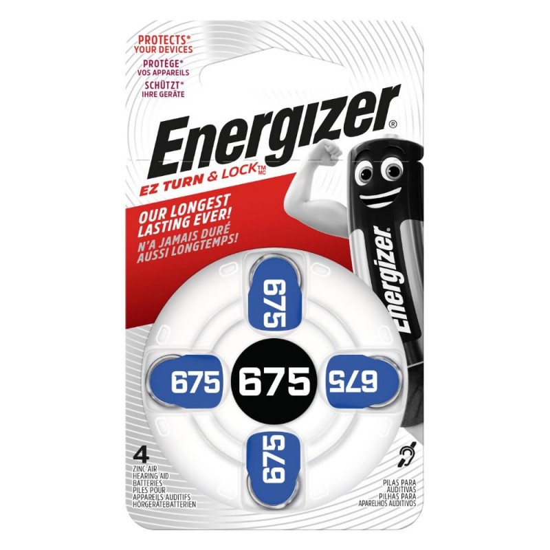 Energizer Μπαταρίες Ακουστικών Βαρηκοΐας 675 1.4V 4τμχ (22579673) (ENE22579673) Energizer Μπαταρίες Ακουστικών Βαρηκοΐας 675 1.4V 4τμχ (22579673) (ENE22579673)
