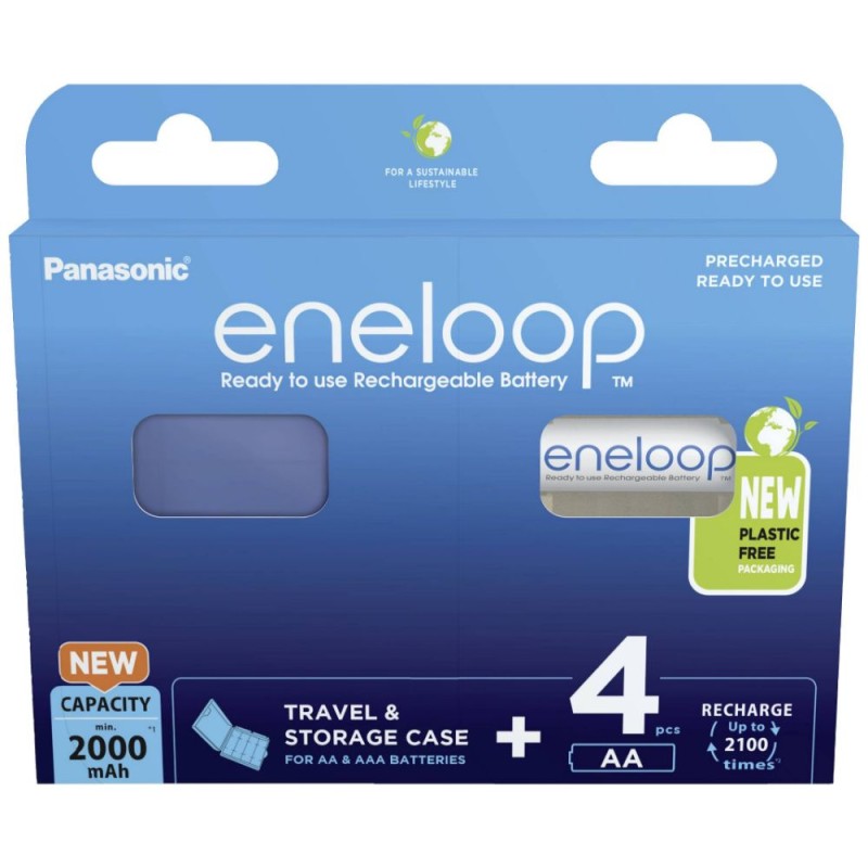 Panasonic Eneloop & Storage Case Επαναφορτιζόμενες Μπαταρίες AA Ni-MH 2000mAh 1.2V 4τμχ (39067927) (PAN39067927) Panasonic Eneloop & Storage Case Επαναφορτιζόμενες Μπαταρίες AA Ni-MH 2000mAh 1.2V 4τμχ (39067927) (PAN39067927)