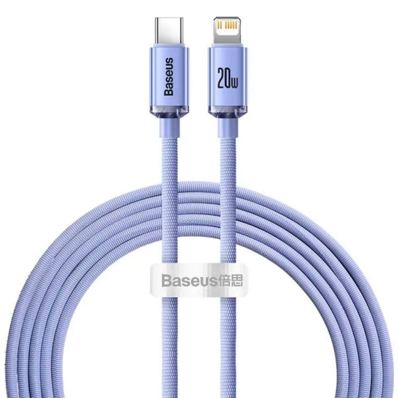 Baseus Crystal Shine Braided USB-C to Lightning Cable 20W Μωβ 2m (CAJY000305) (BASCAJY000305) Baseus Crystal Shine Braided USB-C to Lightning Cable 20W Μωβ 2m (CAJY000305) (BASCAJY000305)