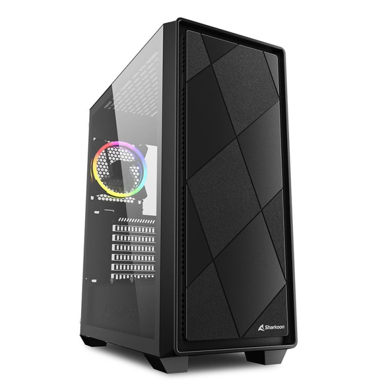 Sharkoon VS8 RGB Gaming Micro Tower Κουτί Υπολογιστή με Πλαϊνό Παράθυρο Μαύρο (VS8BRGB) (SHRVS8BRGB) Sharkoon VS8 RGB Gaming Micro Tower Κουτί Υπολογιστή με Πλαϊνό Παράθυρο Μαύρο (VS8BRGB) (SHRVS8BRGB)