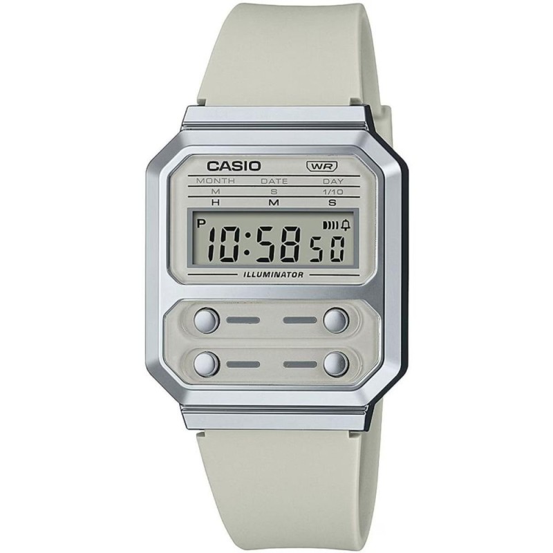 Casio Vintage Edgy Ρολόι Χρονογράφος Μπαταρίας με Μπεζ Καουτσούκ Λουράκι (A100WEF-8AEF) (CASA100WEF8AEF) Casio Vintage Edgy Ρολόι Χρονογράφος Μπαταρίας με Μπεζ Καουτσούκ Λουράκι (A100WEF-8AEF) (CASA100WEF8AEF)