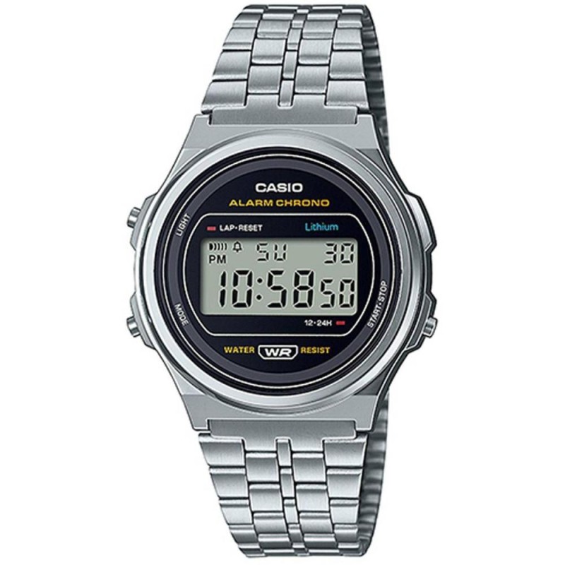 Casio Vintage Round Ψηφιακό Ρολόι Μπαταρίας με Ασημί Μεταλλικό Μπρασελέ (A171WE-1AEF) (CASA171WE1AEF) Casio Vintage Round Ψηφιακό Ρολόι Μπαταρίας με Ασημί Μεταλλικό Μπρασελέ (A171WE-1AEF) (CASA171WE1AEF)