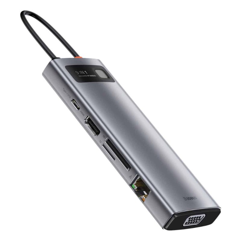 Baseus Gleam USB-C Docking Station με HDMI 4K PD Ethernet και συνδεση 2 Οθονών Γκρι (CAHUB-CU0G) (BASCAHUB-CU0G) Baseus Gleam USB-C Docking Station με HDMI 4K PD Ethernet και συνδεση 2 Οθονών Γκρι (CAHUB-CU0G) (BASCAHUB-CU0G)