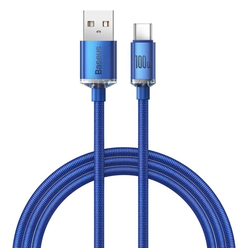 Baseus Crystal Shine Braided USB 2.0 Cable USB-C male - USB-A male Μπλε 1.2m (CAJY000403) (BASCAJY000403) Baseus Crystal Shine Braided USB 2.0 Cable USB-C male - USB-A male Μπλε 1.2m (CAJY000403) (BASCAJY000403)