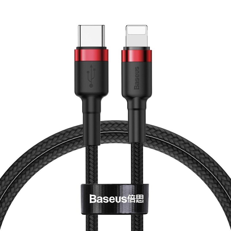 Baseus Cafule Lightning Braided USB-C to Lightning Cable 18W Κόκκινο 1m (CATLKLF-91) (BASCATLKLF-91) Baseus Cafule Lightning Braided USB-C to Lightning Cable 18W Κόκκινο 1m (CATLKLF-91) (BASCATLKLF-91)