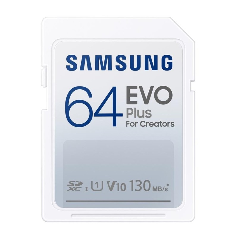 Samsung Evo Plus for Creators SDXC 64GB Class 10 U1 V10 UHS-I (MB-SC64K/EU) (SAMMB-SC64K-EU) Samsung Evo Plus for Creators SDXC 64GB Class 10 U1 V10 UHS-I (MB-SC64K/EU) (SAMMB-SC64K-EU)