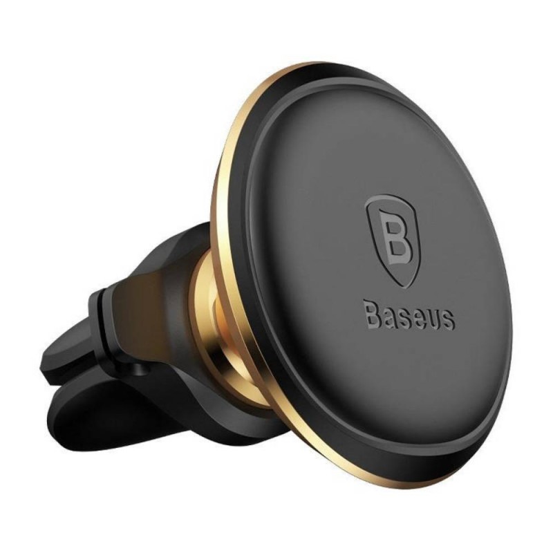 Baseus Magnetic Air Vent Car Mount Holder With Cable Clip Gold (C40141201G13-00) (BASC40141201G13-00) Baseus Magnetic Air Vent Car Mount Holder With Cable Clip Gold (C40141201G13-00) (BASC40141201G13-00)