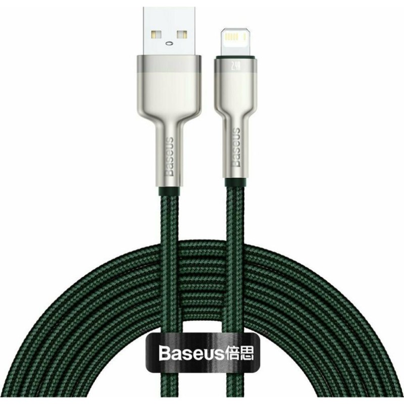Baseus USB Cable For Lightning Cafule, 2.4a, 2m Green (CALJK-B06) (BASCALJK-B06) Baseus USB Cable For Lightning Cafule, 2.4a, 2m Green (CALJK-B06) (BASCALJK-B06)