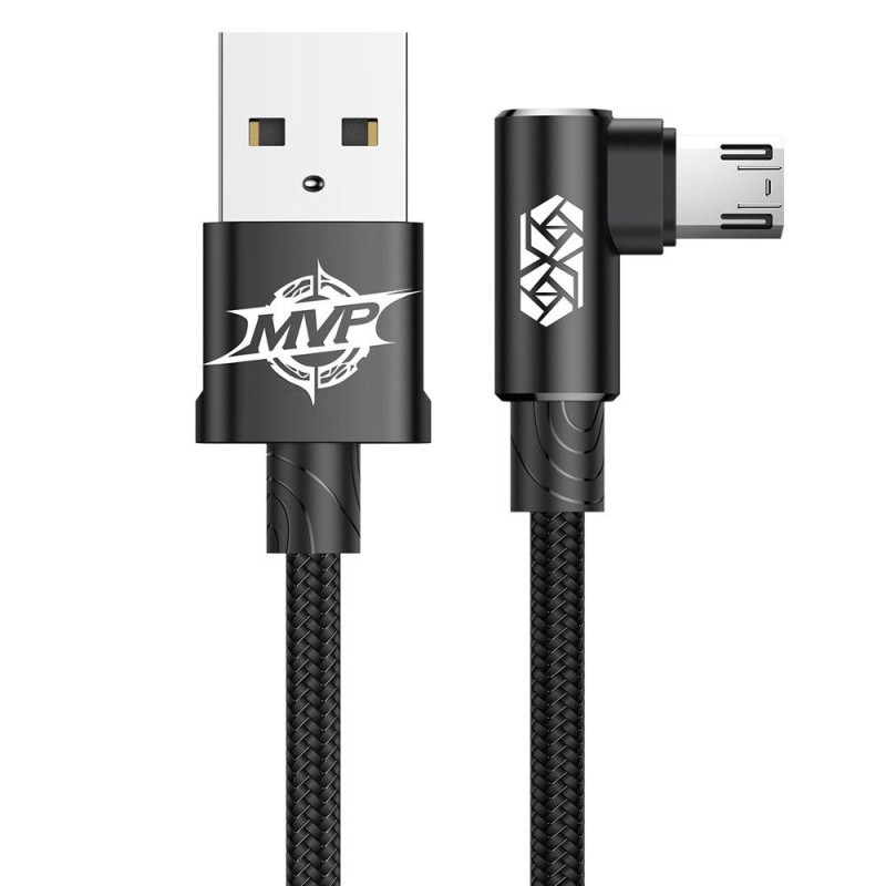 Baseus Mvp Elbow Cable USB To Micro USB 2a 1m - Black (CAMMVP-B01) (BASCAMMVP-B01) Baseus Mvp Elbow Cable USB To Micro USB 2a 1m - Black (CAMMVP-B01) (BASCAMMVP-B01)