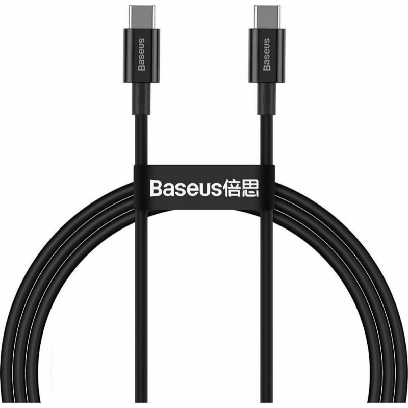 Baseus Superior Series Cable USB-C to USB-C, 100W, 1m (black) (CATYS-B01) (BASCATYS-B01)