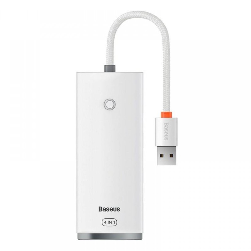Baseus Lite Series Hub 4in1 USB To 4x USB 3.0, 25cm White (WKQX030002) (BASWKQX030002) Baseus Lite Series Hub 4in1 USB To 4x USB 3.0, 25cm White (WKQX030002) (BASWKQX030002)