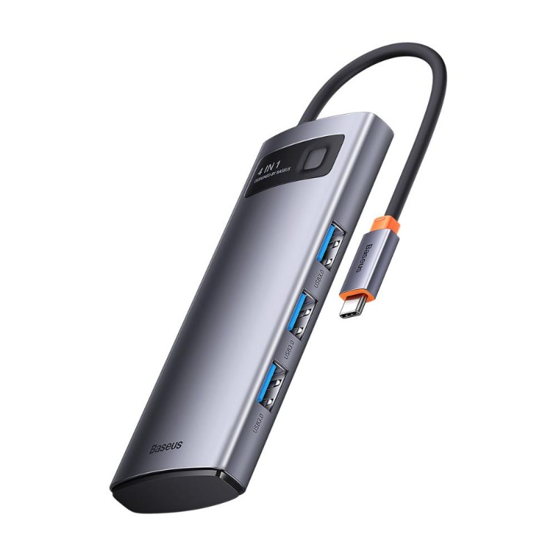 Baseus Hub 4in1 Metal Gleam Series, USB-C to 4x USB 3.0 (WKWG070013) (BASWKWG070013) Baseus Hub 4in1 Metal Gleam Series, USB-C to 4x USB 3.0 (WKWG070013) (BASWKWG070013)